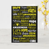 Bewustmakingswoorden ...Endometriose Kaart (Gele Bloem)