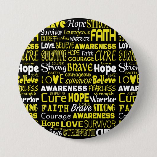 Bewustmakingswoorden ...Endometriose Ronde Button 7,6 Cm (Voorkant)