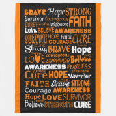 Bewustmakingswoorden...RSD/CRPS Fleece Deken (Voorkant)