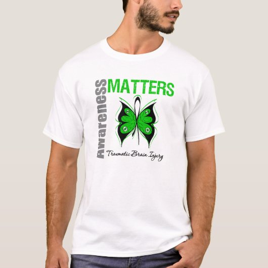 Bewustmakingszaken Butterfly Traumatic Brain Injur T-shirt (Voorkant)