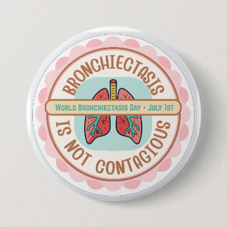 BEWUSTWORDING BRONCHIECTASIE RONDE BUTTON 7,6 CM