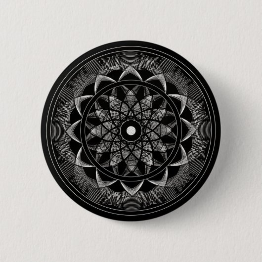 Bewustwording - Geometry Mandala Ronde Button 5,7 Cm (Voorkant)