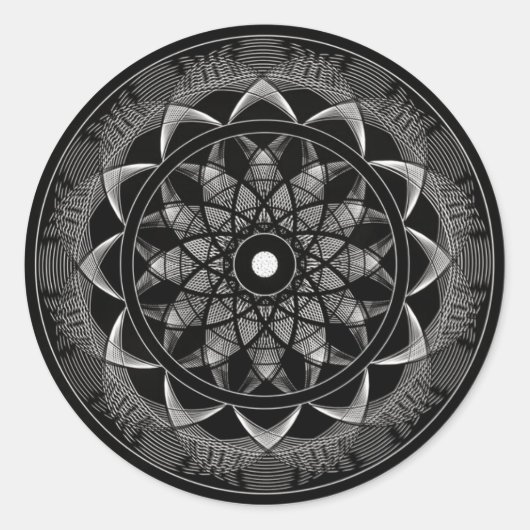 Bewustwording - Geometry Mandala Ronde Sticker (Voorkant)