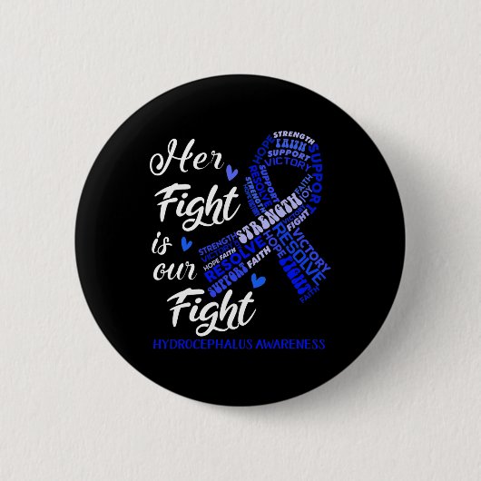 Bewustwording Haar strijd is onze strijd Ronde Button 5,7 Cm (Voorkant)