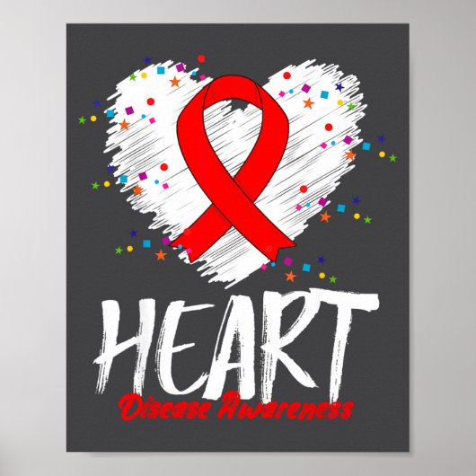 Bewustwording Hart- en Vaatziekten Poster (Voorkant)