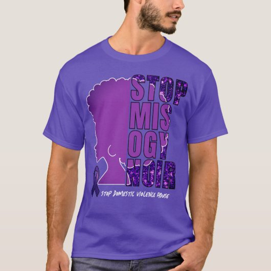 Bewustwording huiselijk geweld STOP MISOGYNOIR T-shirt (Voorkant)