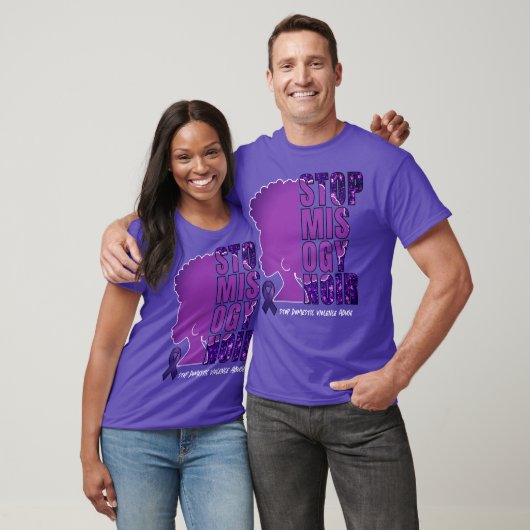 Bewustwording huiselijk geweld STOP MISOGYNOIR T-shirt (Unisex)
