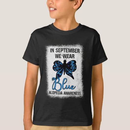 Bewustwording in september Draag we Blue Butterfly T-shirt (Voorkant)