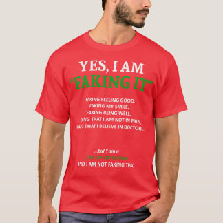 Bewustwording over leverkanker Ik doe alsof in dez T-shirt
