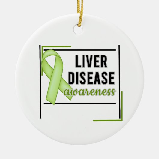 Bewustwording over leverziekten keramisch ornament (Voorkant)