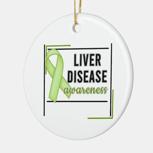 Bewustwording over leverziekten keramisch ornament (Links)
