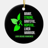 Bewustwording over leverziekten keramisch ornament (Voorkant)