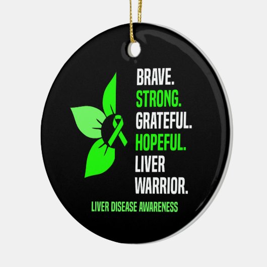 Bewustwording over leverziekten keramisch ornament (Links)