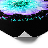 Bewustwording over zelfmoordpreventie bij zonneblo poster (Hoek)