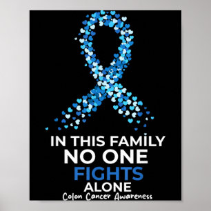 Bewustwording van Colorectale Darmkanker Blauwe St Poster