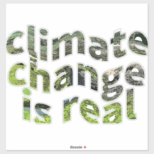 Bewustwording van de aarde door opwarming van de a sticker (Vel)