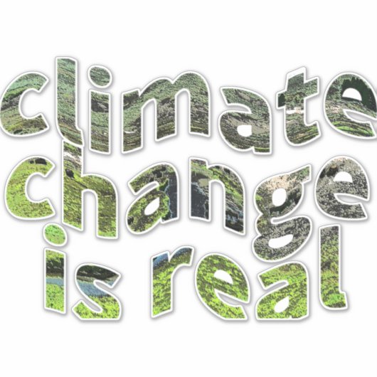 Bewustwording van de aarde door opwarming van de a sticker (Voorkant)