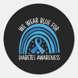 bewustwording van diabetes in november Draag we bl Ronde Sticker