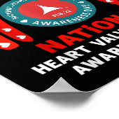 Bewustwording van hartaandoeningen - Heart Valve D Poster (Hoek)