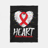 Bewustwording van hartziekten _2 fleece deken (Voorkant)