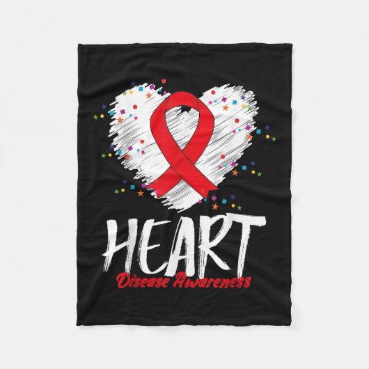 Bewustwording van hartziekten _2 fleece deken (Voorkant)