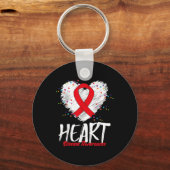 Bewustwording van hartziekten _2 sleutelhanger (Voorkant)