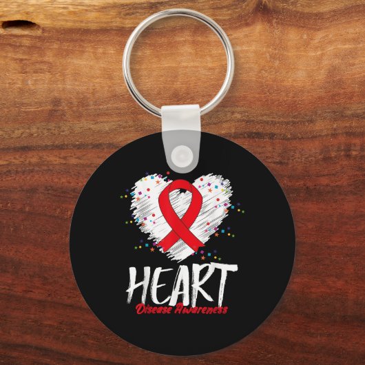 Bewustwording van hartziekten _2 sleutelhanger (Voorkant)