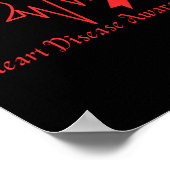 Bewustwording van hartziekten gaat rood in februar poster (Hoek)