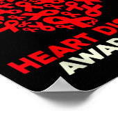 Bewustwording van hartziekten gaat rood in februar poster (Hoek)