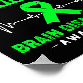 Bewustwording van hersenaandoeningen niet elke han poster (Hoek)