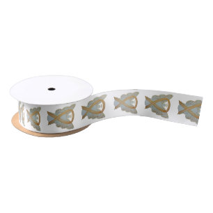 Bewustwording van kinderkanker Gold Angel Ribbons Satijnen Lint