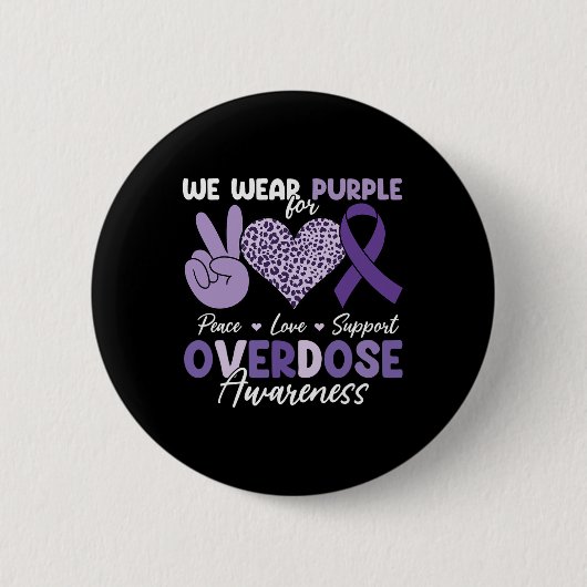 Bewustwording van overdosering Genoeg einde van ov Ronde Button 5,7 Cm (Voorkant)