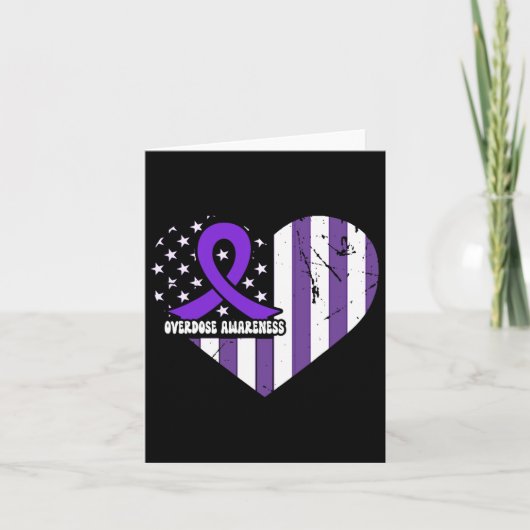 Bewustwording van overdosering Paarse-lintdrugsver Kaart (Voorkant)