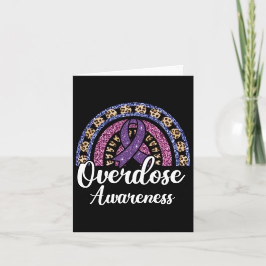Bewustwording van overdosering Paarse-lintdrugsver Kaart (Voorkant)