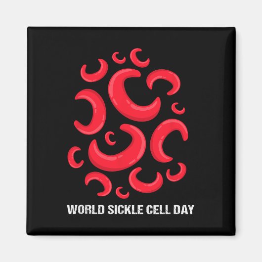 Bewustwording van sikkelcelanemie Wereld Sikkelcel Magneet (Voorkant)
