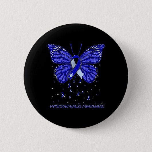 Bewustwording vlinder ronde button 5,7 cm (Voorkant)