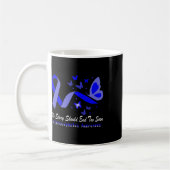 Bewustwording Vlinders Ondersteuning Blauw Lint Koffiemok (Links)