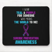 Bewustwording Zelfmoordpreventie Blauwgroen en PUP Muismat (Voorkant)