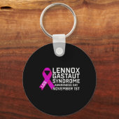 Bewustwordingsdag Lennox Gastaut Syndroom Bewustzi Sleutelhanger (Voorkant)