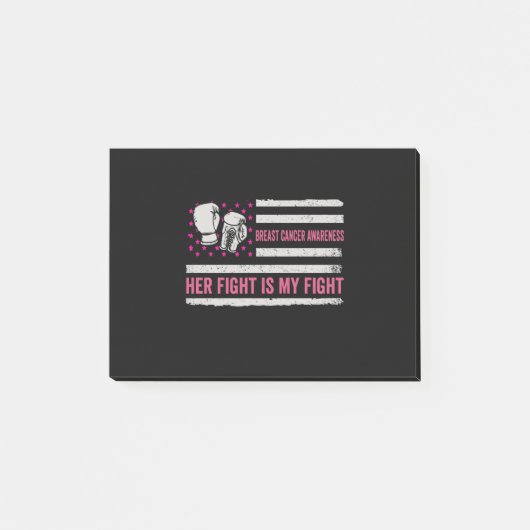 Bewustwordingsstrijd tegen borstkanker post-it® notes (Voorkant)