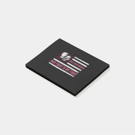 Bewustwordingsstrijd tegen borstkanker post-it® notes (Schuin)