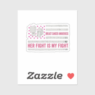 Bewustwordingsstrijd tegen borstkanker sticker