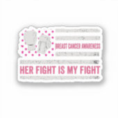 Bewustwordingsstrijd tegen borstkanker sticker (Voorkant)