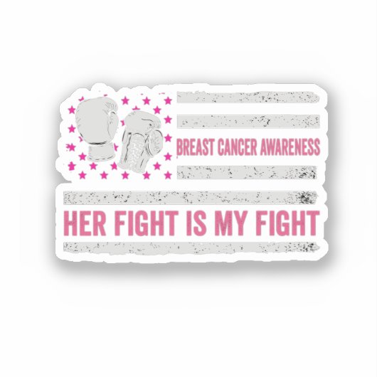 Bewustwordingsstrijd tegen borstkanker sticker (Voorkant)