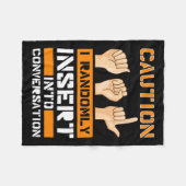 Bewustzijn Amerikaanse gebarentaal gehoorverlies A Fleece Deken (Voorkant (Horizontaal))