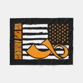 Bewustzijn Amerikaanse vlag Corps Fleece Deken (Voorkant (Horizontaal))