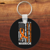 Bewustzijn Amerikaanse vlag voor echtgenoot vader Sleutelhanger (Voorkant)