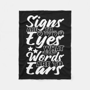 Bewustzijn ASL Gebarentaal Amerikaanse Gebarentaal Fleece Deken