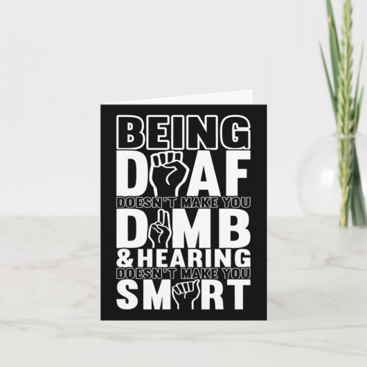 Bewustzijn ASL Gebarentaal Amerikaanse Gebarentaal Kaart (Voorkant)