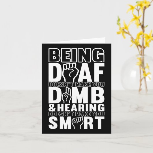 Bewustzijn ASL Gebarentaal Amerikaanse Gebarentaal Kaart (Gele Bloem)